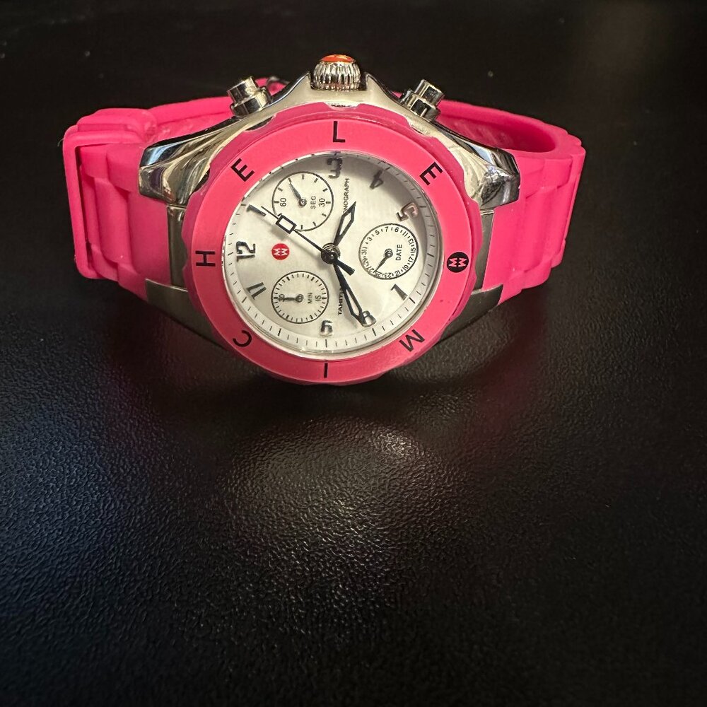 Michele Tahitian Jelly Bean Watch - Pink (MWW12D000003) - BRAND NEW BATTERY